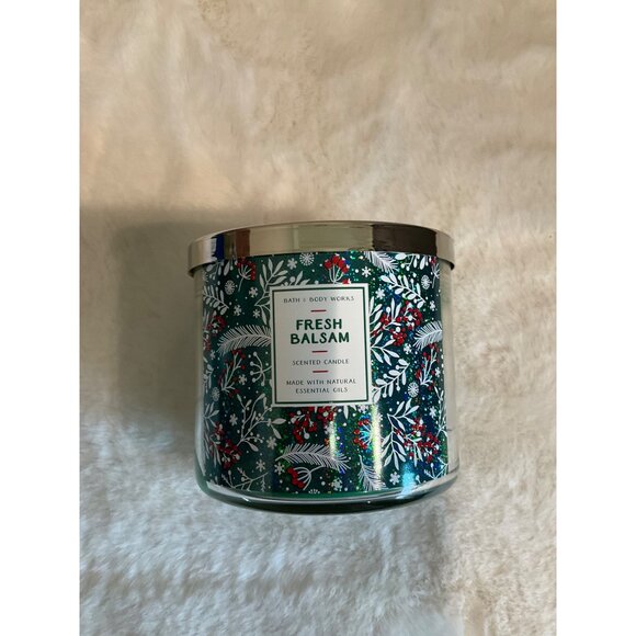 Bath & Body Works NEW Fresh Balsam 3-Wick Scented Candle - Picture 4 of 5